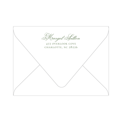 Mahjong Garden Crest Stationery