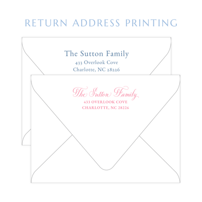 Return Address Printing Upgrade