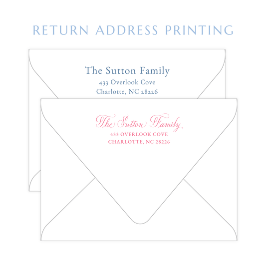 Return Address Printing Upgrade