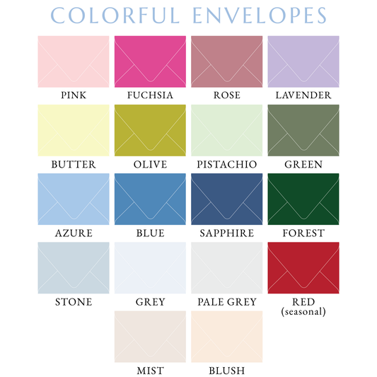 Color Euro Flap Envelopes